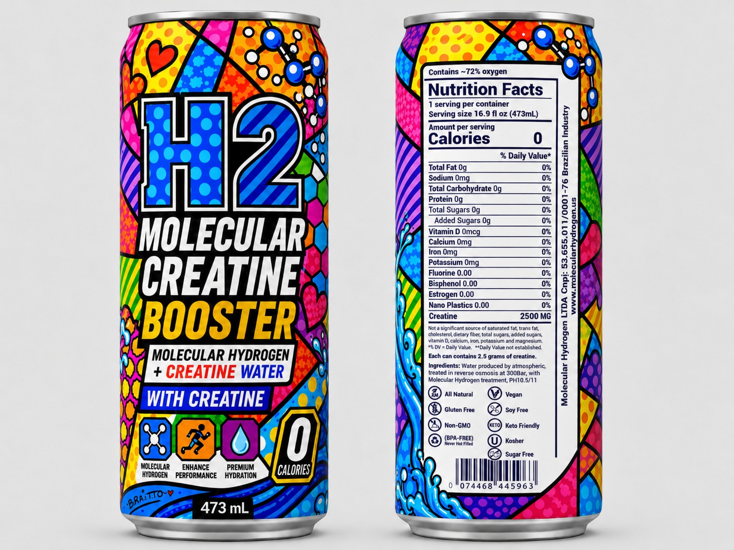 Kit degustação — 9 latas H2 com creatina